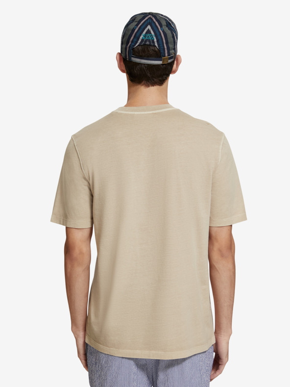 Scotch & Soda Béžové pánske tričko Scotch & Soda