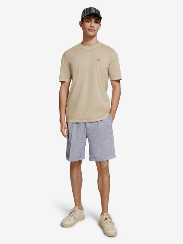 Scotch & Soda Béžové pánske tričko Scotch & Soda