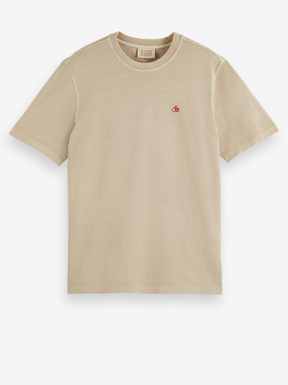 Scotch & Soda Béžové pánske tričko Scotch & Soda