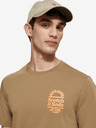 Scotch & Soda Hnedé pánske tričko Scotch & Soda