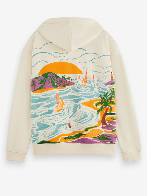 Scotch & Soda Krémová pánska mikina Scotch & Soda