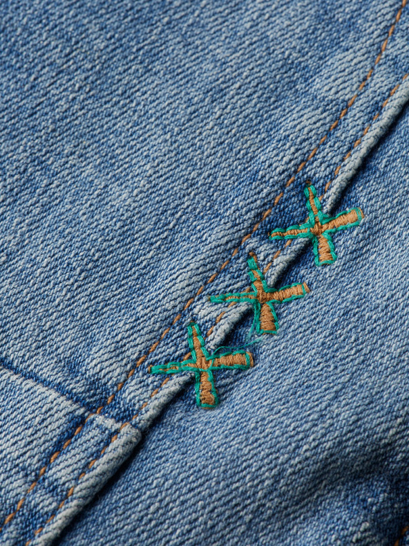 Scotch & Soda Modré pánske džínsové šortky Scotch & Soda