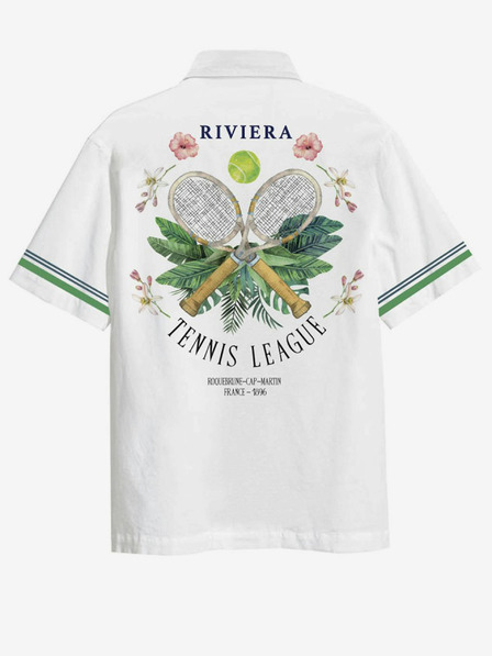 Jack & Jones Biela pánska košeľa s krátkym rukávom Jack & Jones Riviera