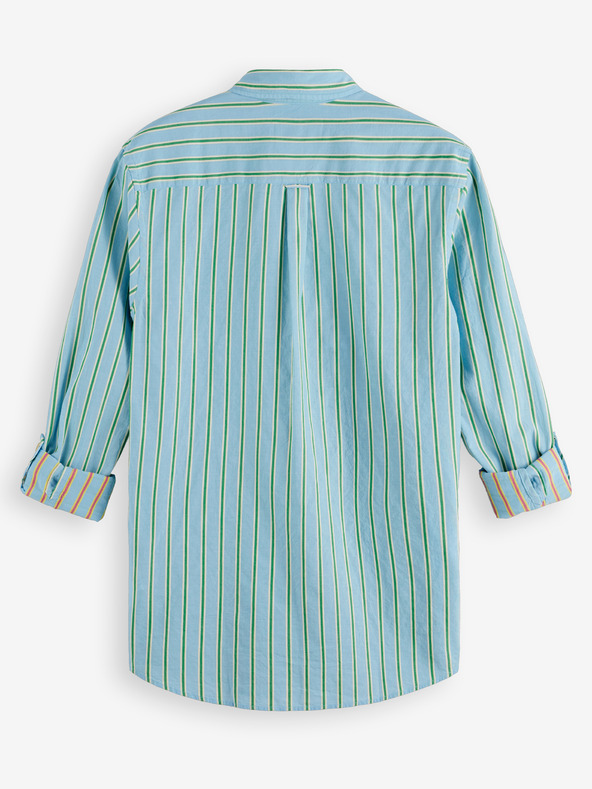 Scotch & Soda Svetlomodré pánske pruhované tričko Scotch & Soda