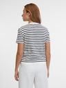 Orsay Modro-krémové dámske pruhované tričko ORSAY