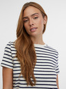 Orsay Modro-krémové dámske pruhované tričko ORSAY