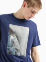 Armani Exchange Tmavomodré pánske tričko Armani Exchange