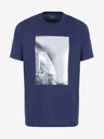 Armani Exchange Tmavomodré pánske tričko Armani Exchange