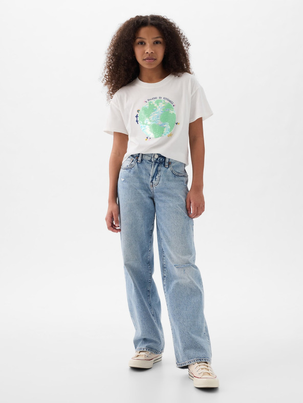 GAP Detské tričko s flitrami GAP