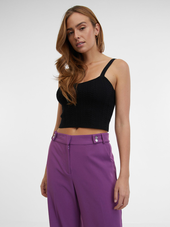 Orsay Fialové dámske rovné nohavice ORSAY