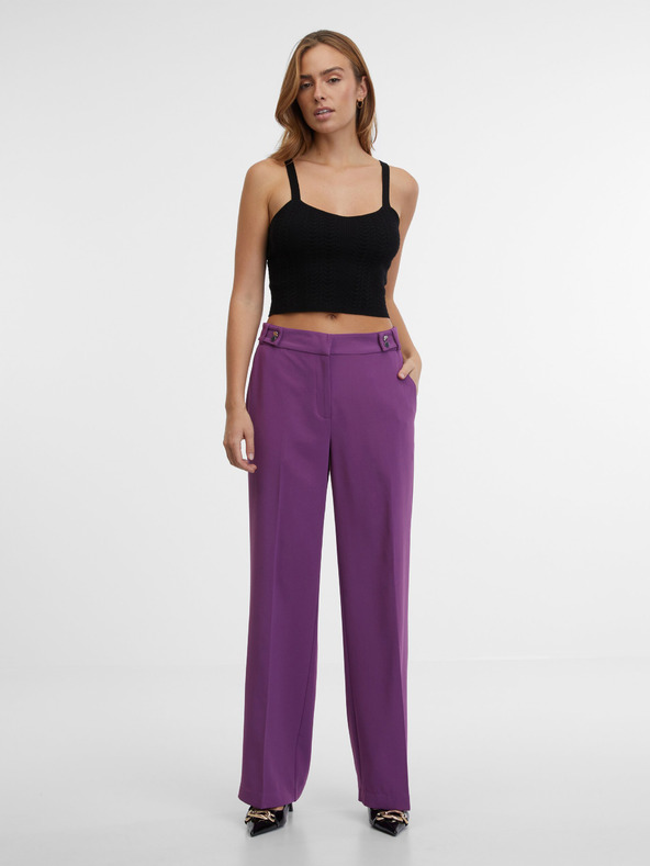 Orsay Fialové dámske rovné nohavice ORSAY
