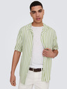 ONLY & SONS Bielo-zelené pánske pruhované tričko s krátkym rukávom ONLY & SONS Wayne
