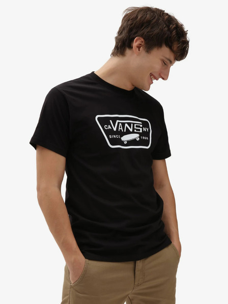 Vans Pánska čierna košeľa Vans s celoplošnou potlačou
