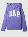 GAP Detská mikina s logom a fleece GAP