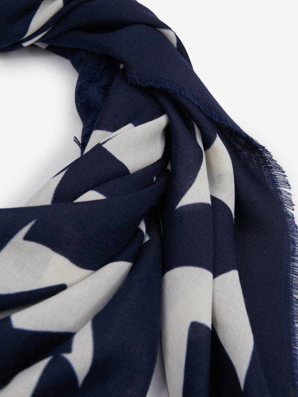 Orsay Tmavomodrá vzorovaná dámska šatka ORSAY