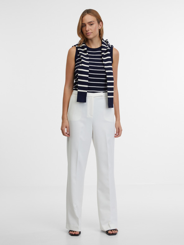 Orsay Tmavo modrý dámsky pruhovaný kardigán ORSAY