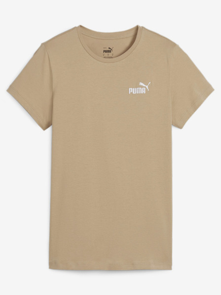 Puma Béžové tričko Puma ESS+ s výšivkou