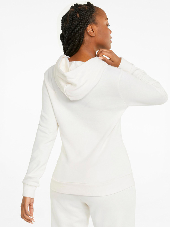 Puma Krémová mikina Puma ESS+ s výšivkou TR