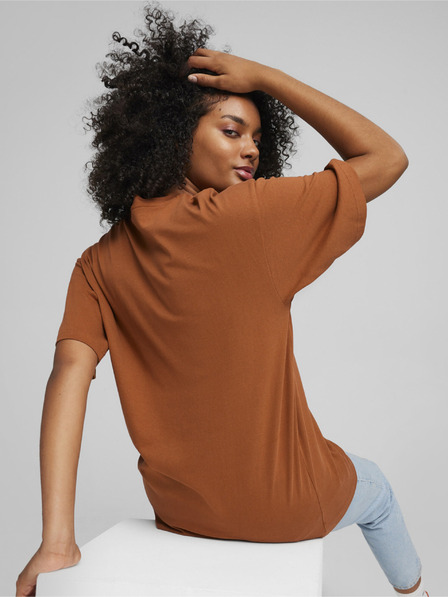 Puma Hnedé unisexové tričko Puma Better Classics Oversized Tee