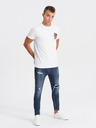 Ombre Clothing Biele pánske tričko Ombre Oblečenie