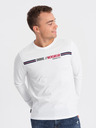 Ombre Clothing Biele pánske tričko Ombre Oblečenie