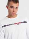 Ombre Clothing Biele pánske tričko Ombre Oblečenie