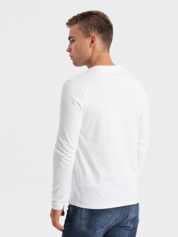 Ombre Clothing Biele pánske tričko Ombre Oblečenie