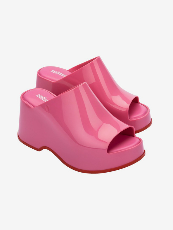 Melissa Ružové dámske papuče na platforme Melissa Patty AD