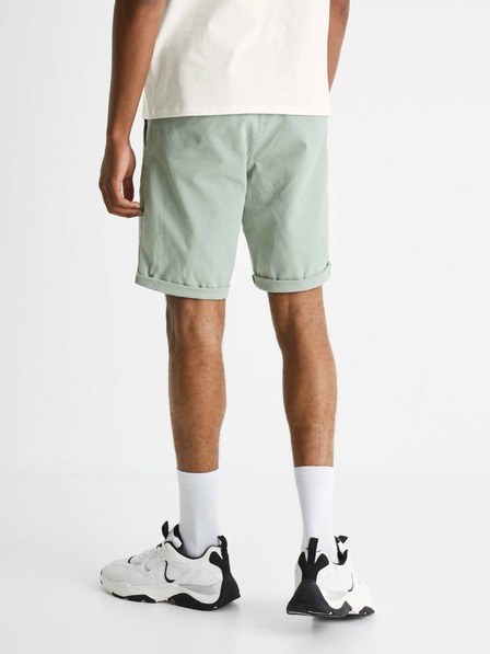 Celio Svetlozelené pánske chino šortky Celio Bochinobm