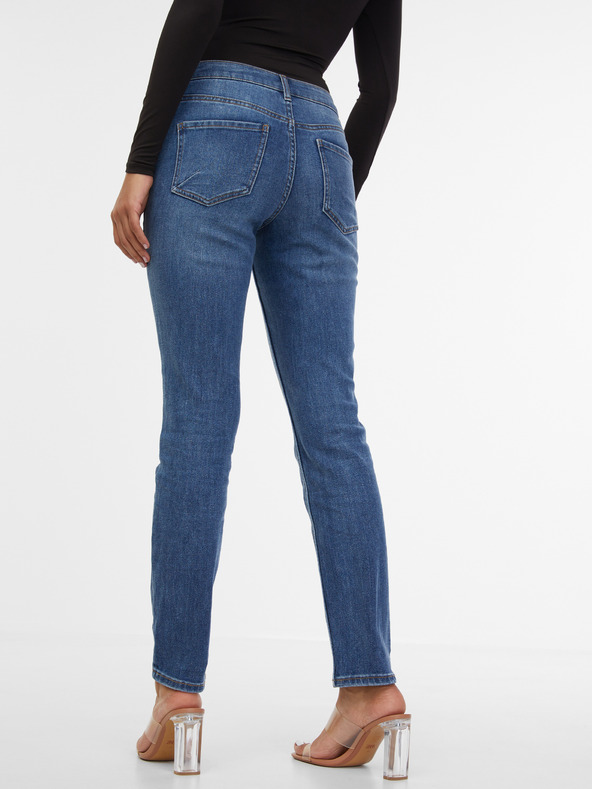 Orsay Modré dámske slim fit džínsy ORSAY