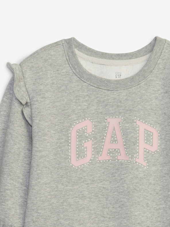 GAP Baby mikinové šaty s logom GAP