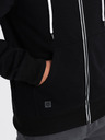Ombre Clothing Čierna pánska mikina na zips s kapucňou Ombre Clothing