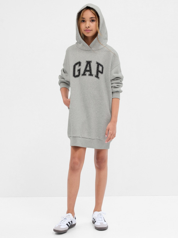 GAP Detské mikinové šaty s logom GAP