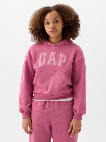 GAP Detská mikina s logom a fleece GAP