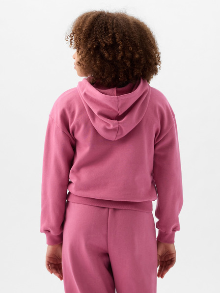 GAP Detská mikina s logom a fleece GAP