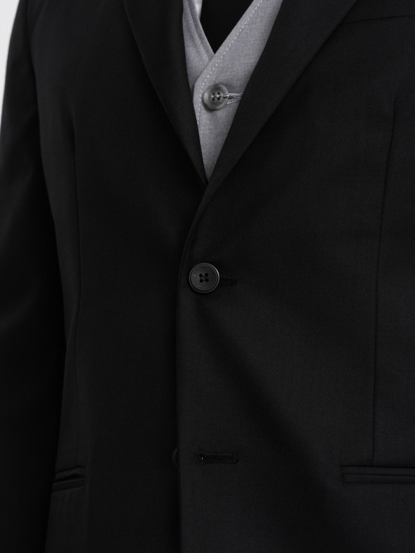 Ombre Clothing Čierna pánska bunda Ombre Oblečenie