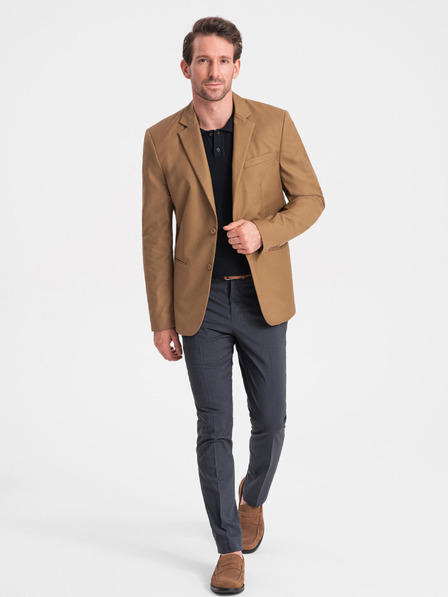 Ombre Clothing Svetlohnedá pánska bunda Ombre Oblečenie