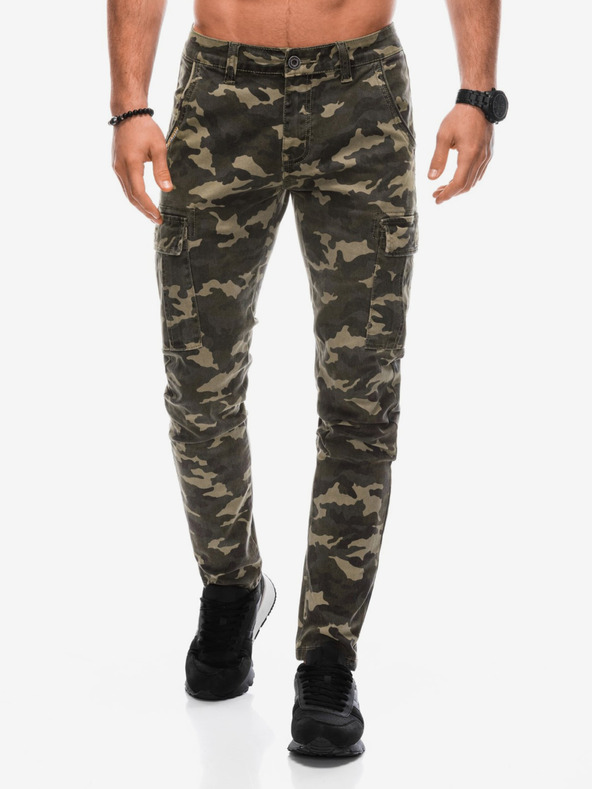 Edoti Khaki pánske army cargo nohavice Edoti