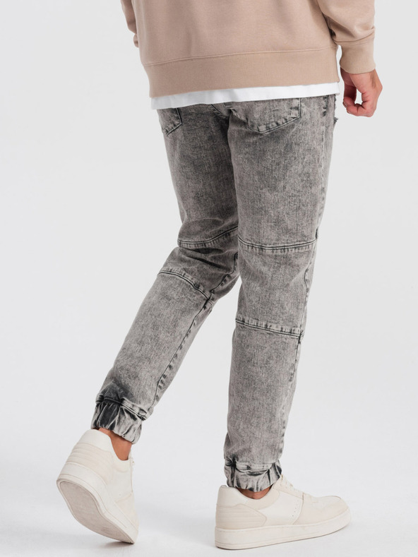 Ombre Clothing Šedé pánske džínsy Ombre oblečenie