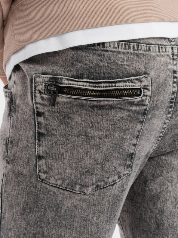 Ombre Clothing Šedé pánske džínsy Ombre oblečenie