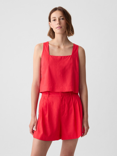 GAP Crop top zo zmesi ľanu GAP