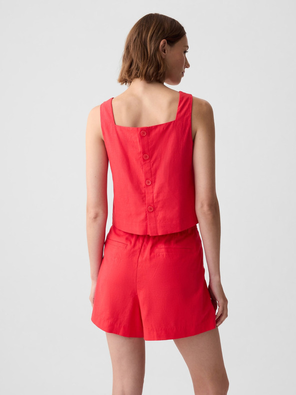 GAP Crop top zo zmesi ľanu GAP