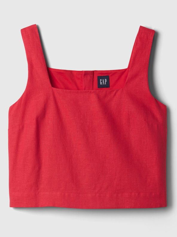 GAP Crop top zo zmesi ľanu GAP