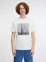 Armani Exchange Biela pánska mikina s kapucňou Armani Exchange