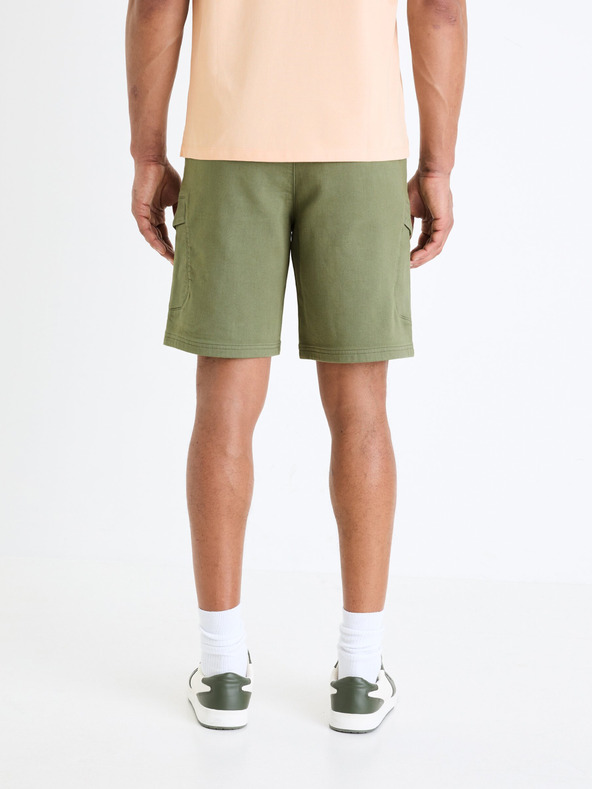Celio Khaki pánske cargo šortky Celio Gojogbm