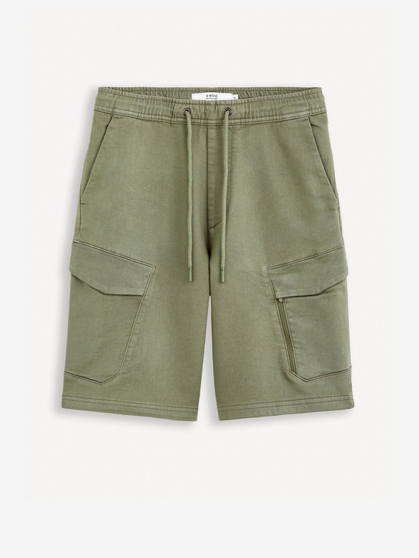 Celio Khaki pánske cargo šortky Celio Gojogbm