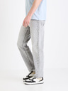 Celio Šedé pánske džínsy Celio C15 straight Fodroit 30
