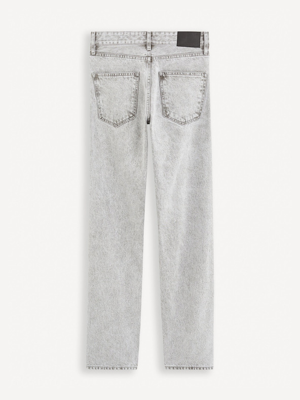 Celio Šedé pánske džínsy Celio C15 straight Fodroit 30