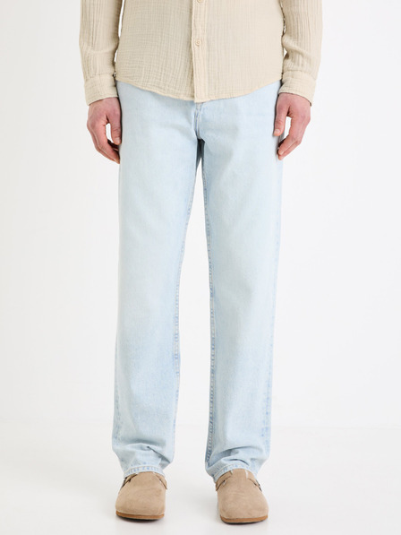 Celio Svetlomodré pánske džínsy Celio C15 straight Fodroit 30