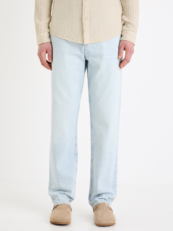 Celio Svetlomodré pánske džínsy Celio C15 straight Fodroit 30